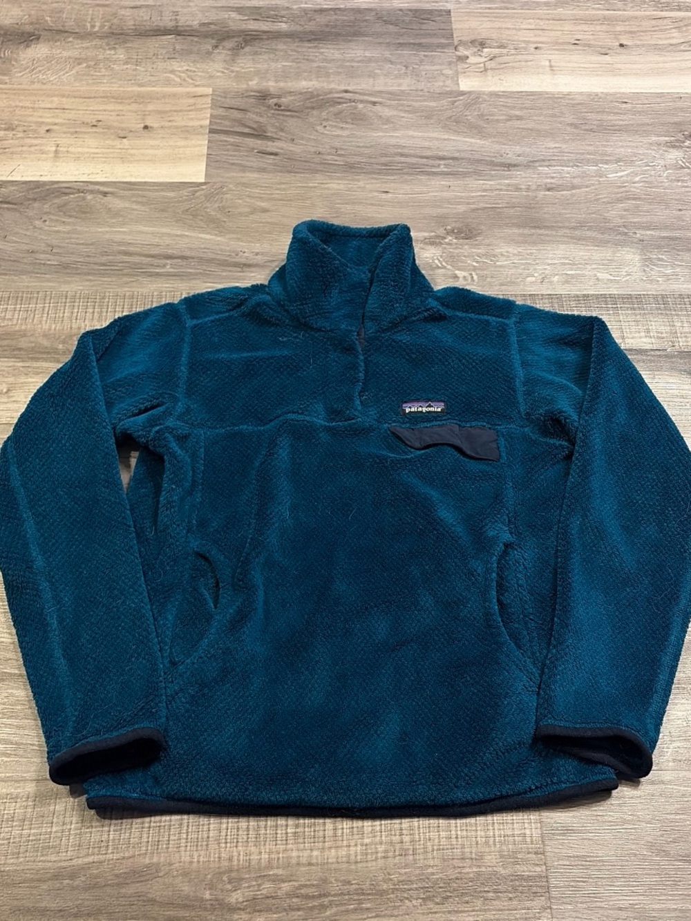 Patagonia Deep Teal Quarter-Zip Fleece Pullover